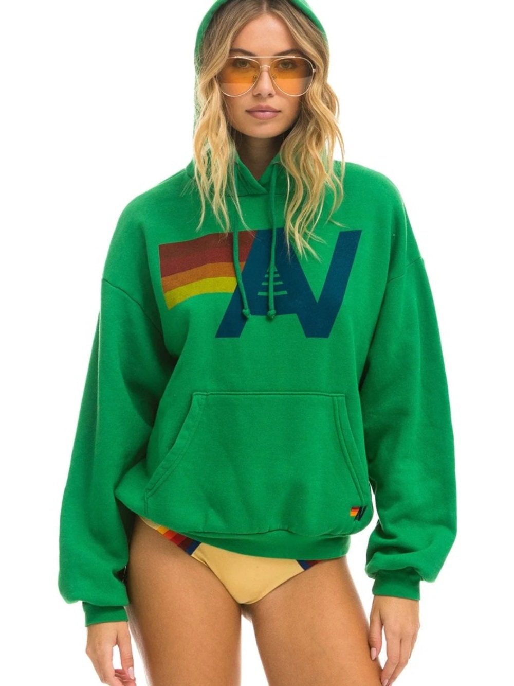 Aviator Nation Logo Pullover Relaxed Hoodie
